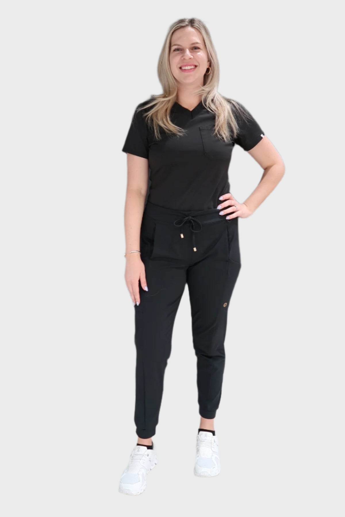 Women's Black Scrub Joggers