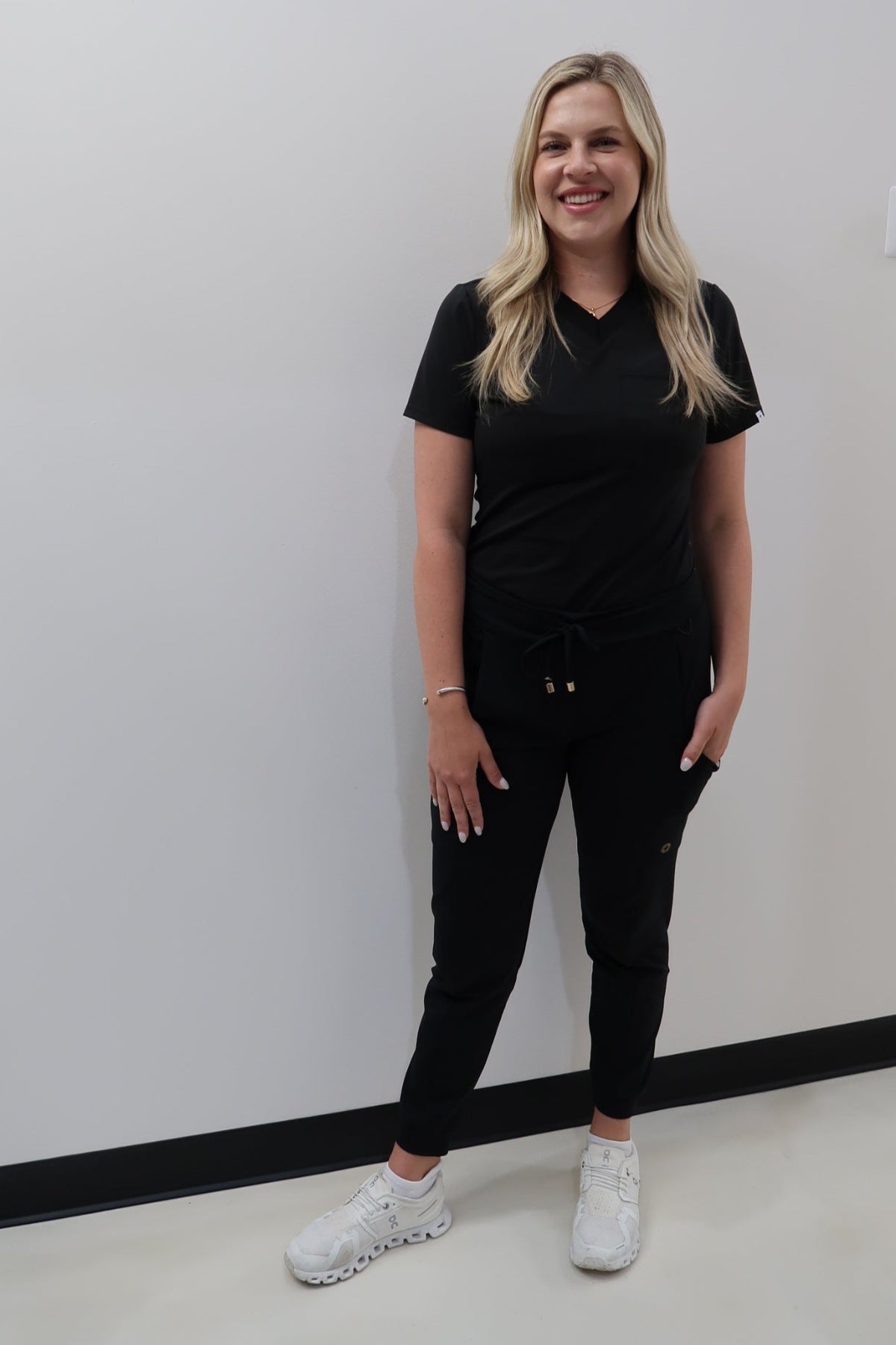 Women's Black Scrub Joggers