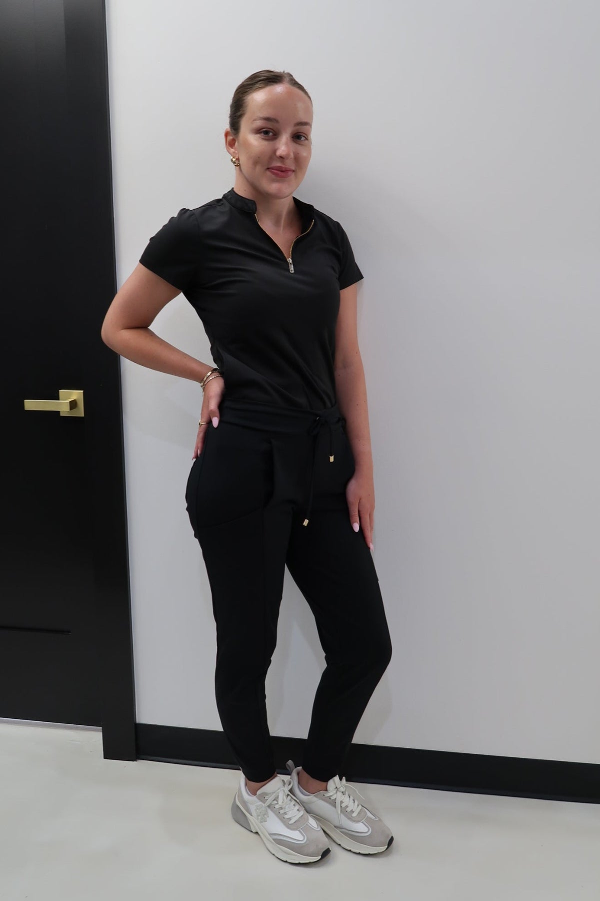 Women's Black Scrub Joggers