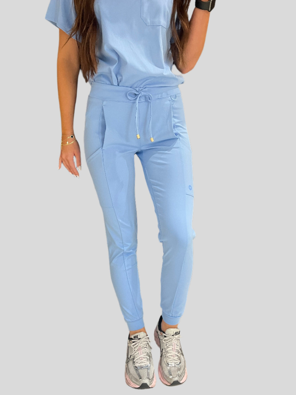 blue joggers