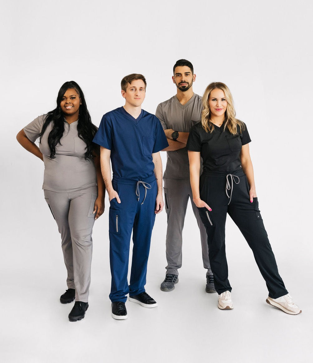 comfortable navy scrub pants