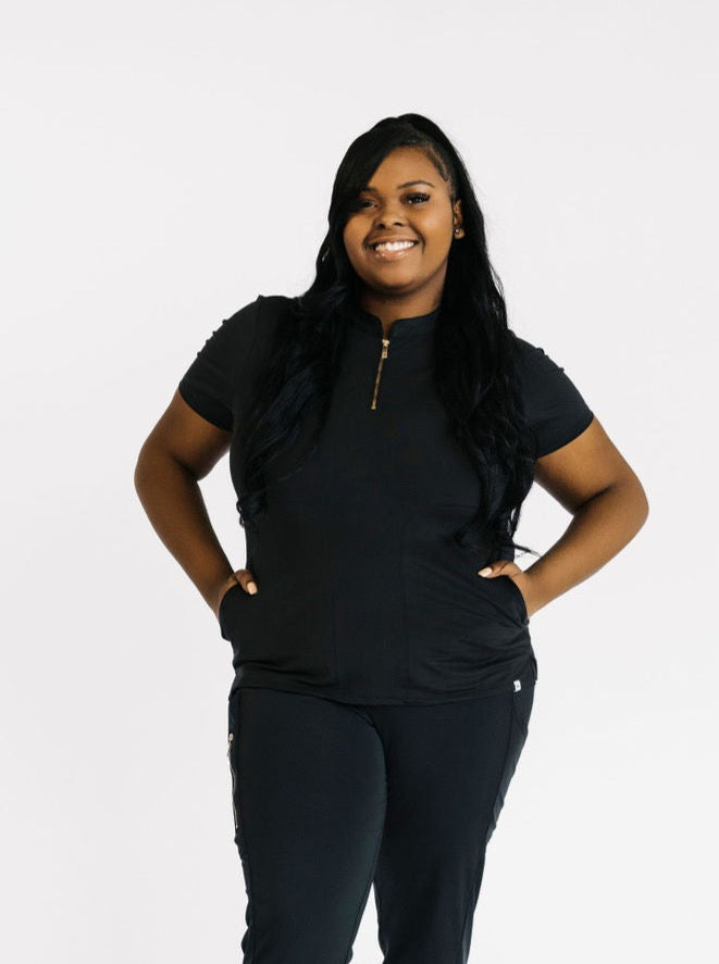 zipper top scrubs