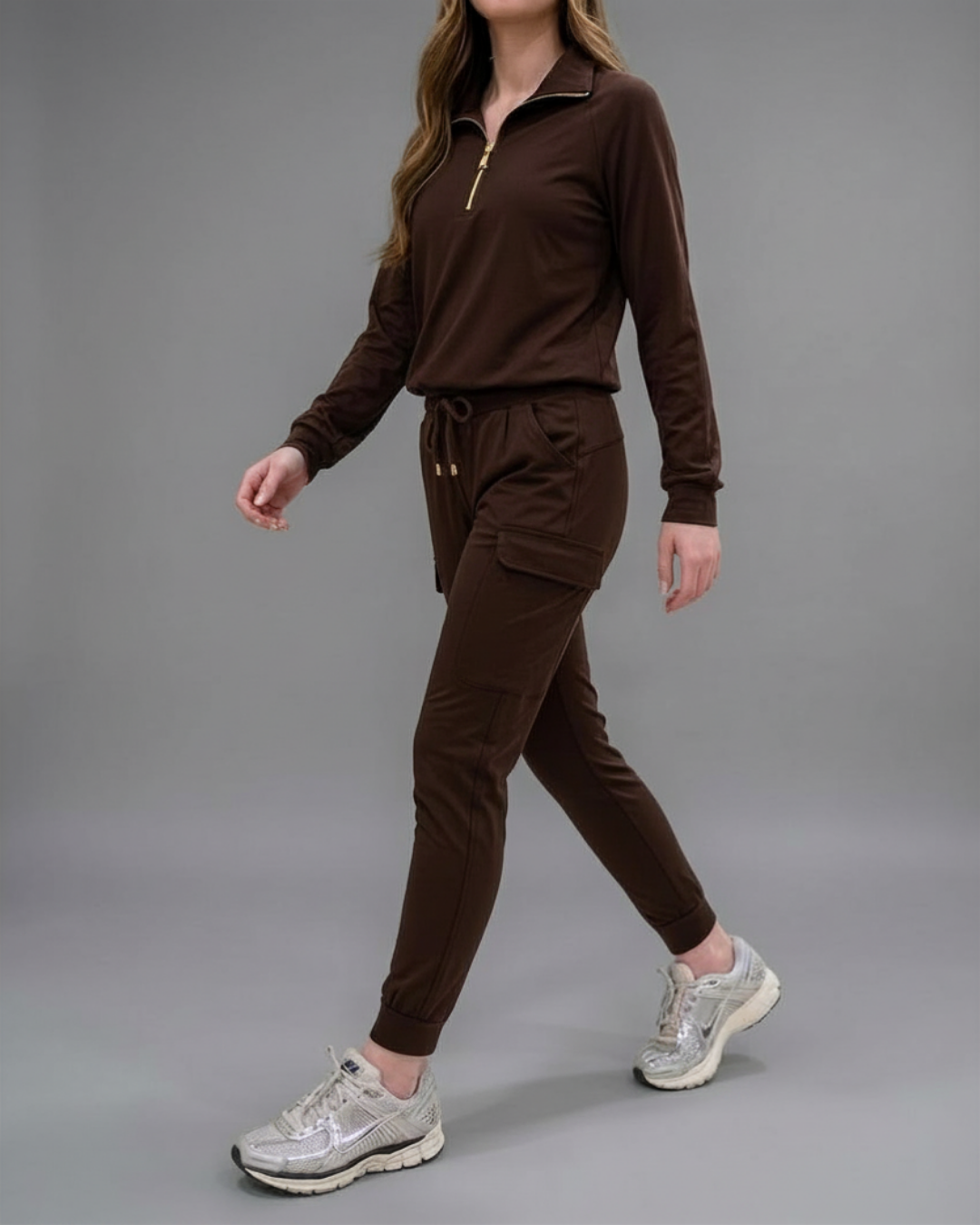 The Long Sleeve Essential Pullover - Espresso