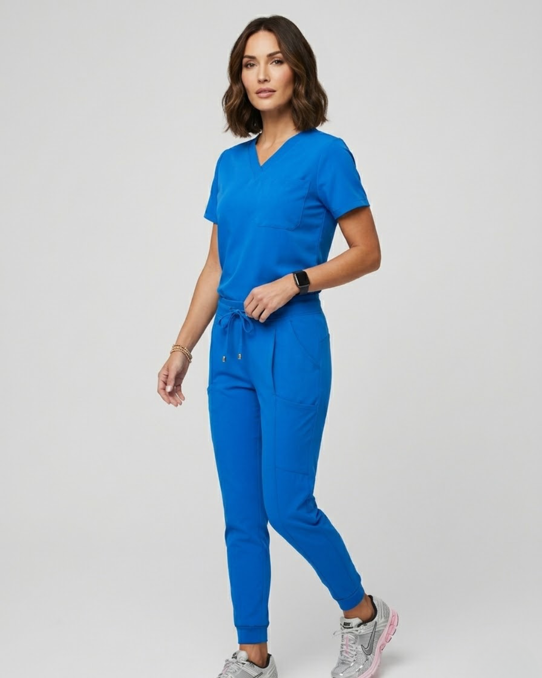Women's Cobalt Blue Low Waisted Scrub Joggers