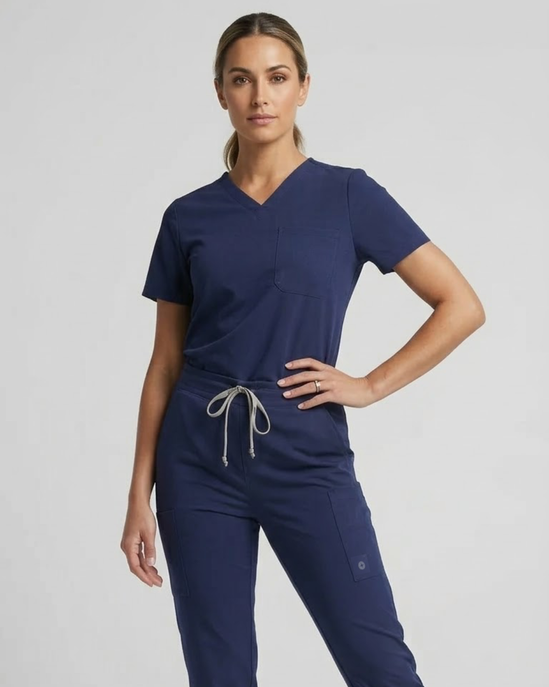 "Boyfriend Fit" Scrub Joggers - Navy