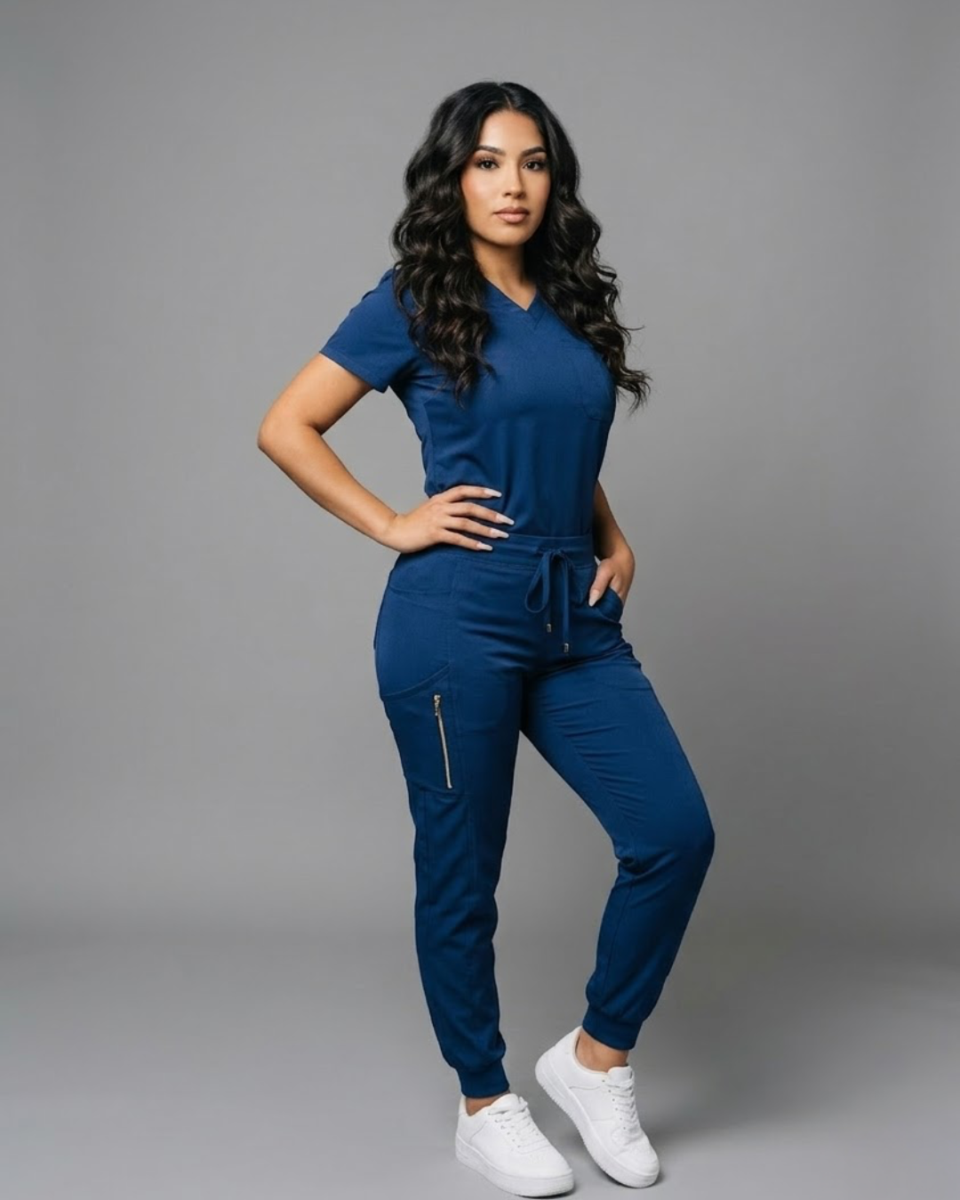 Women's Navy Blue Scrub Joggers