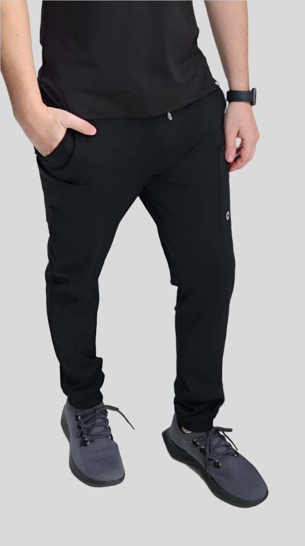 Men's Black Scrub Joggers