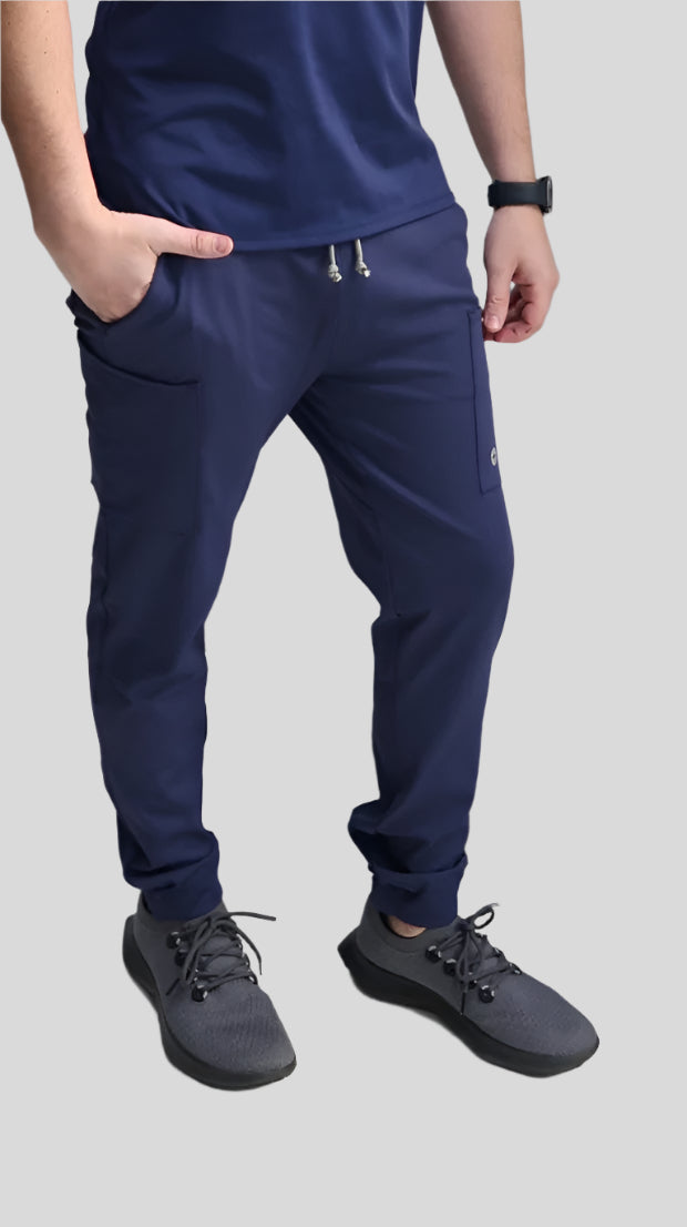 Men's Navy Scrub Joggers