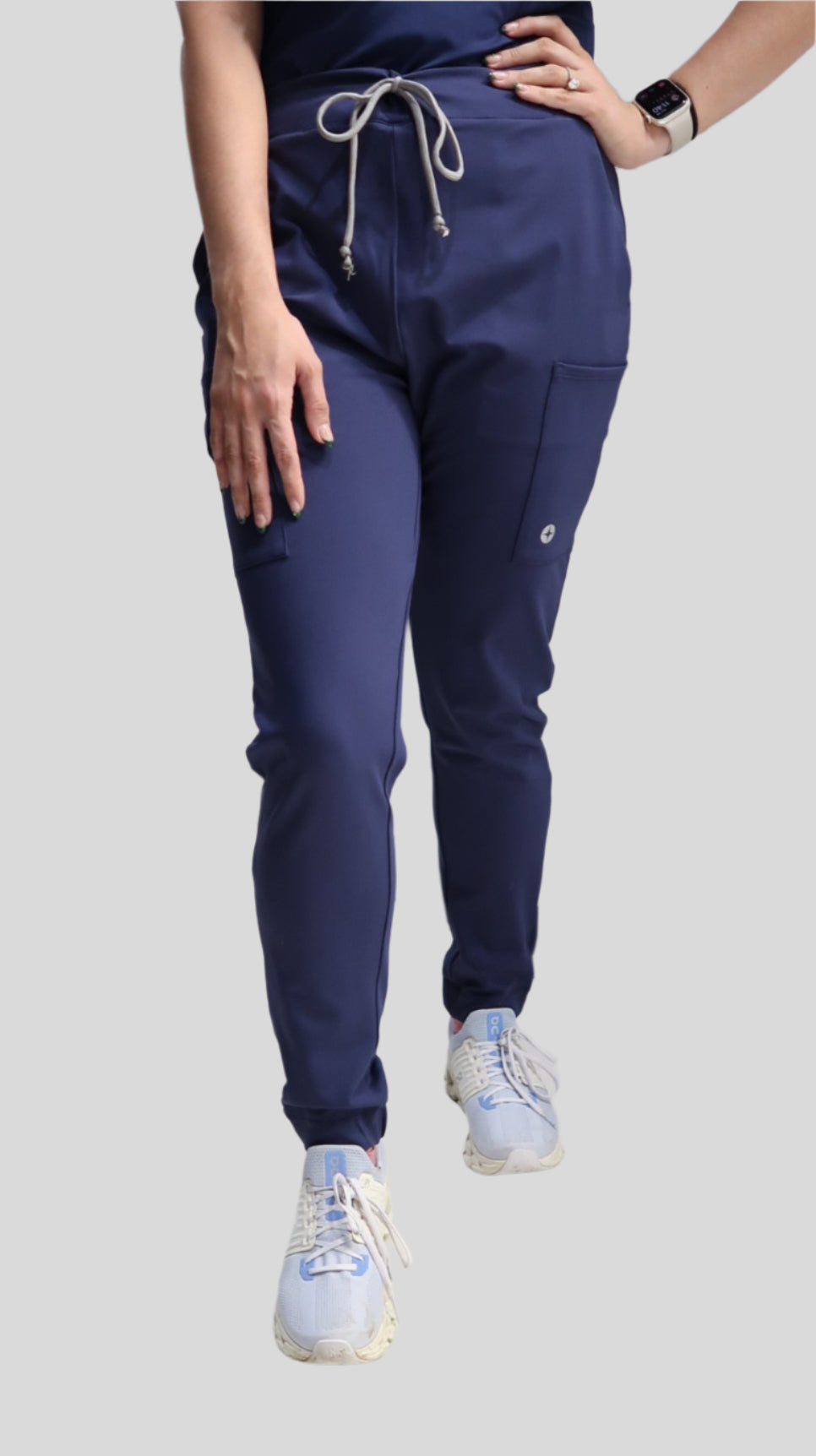 "Boyfriend Fit" Scrub Joggers - Navy