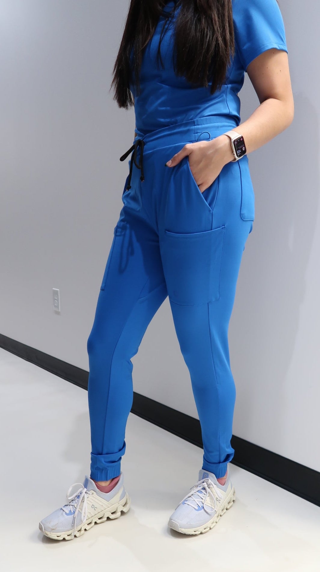 "Boyfriend Fit" Scrub Joggers - Cobalt