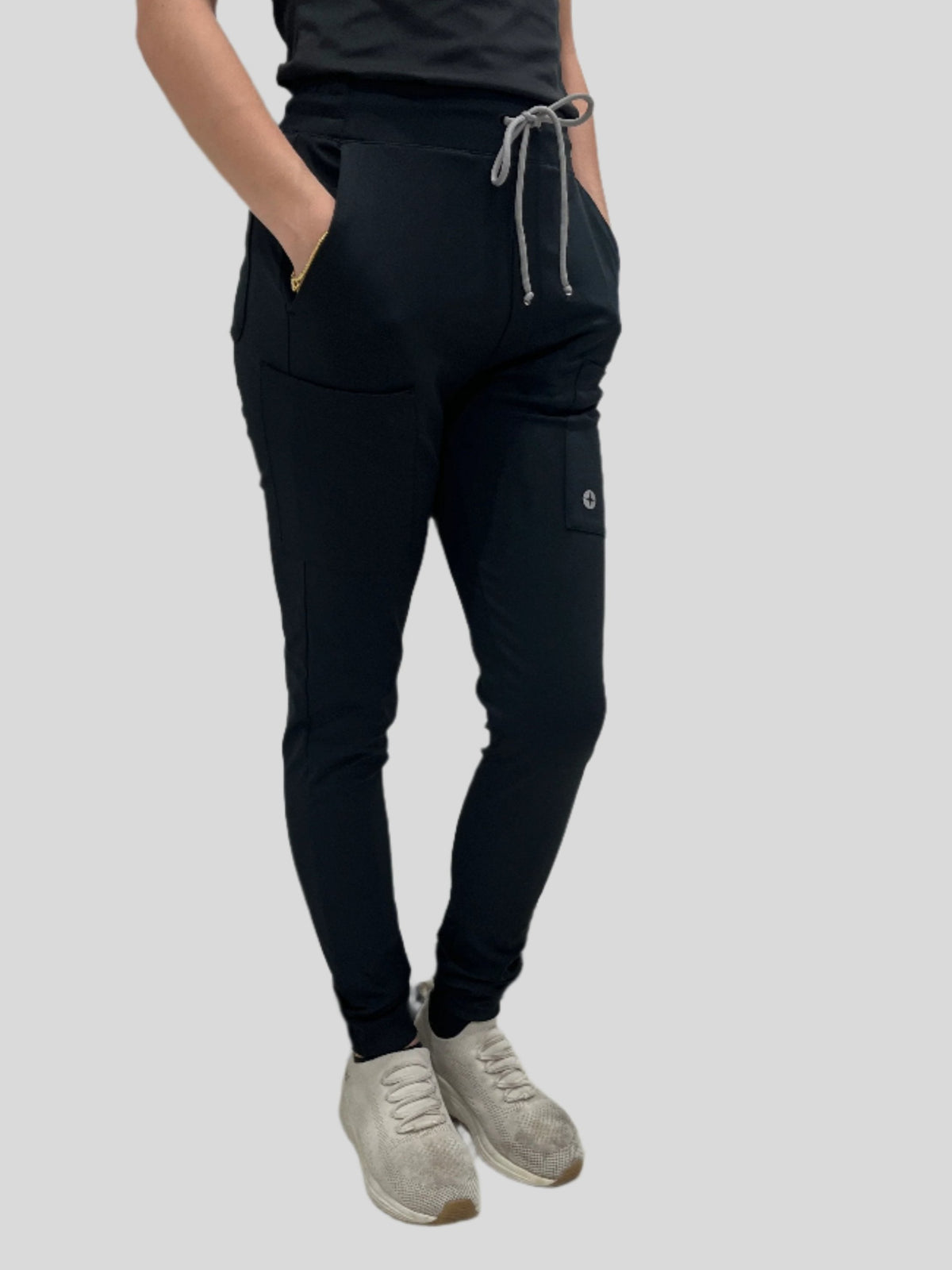 "Boyfriend Fit" Scrub Joggers - Black