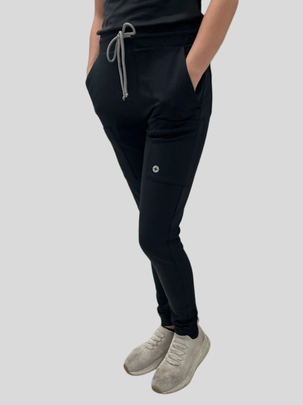 "Boyfriend Fit" Scrub Joggers - Black