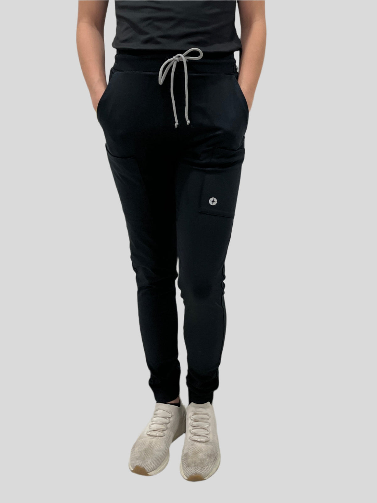 "Boyfriend Fit" Scrub Joggers - Black