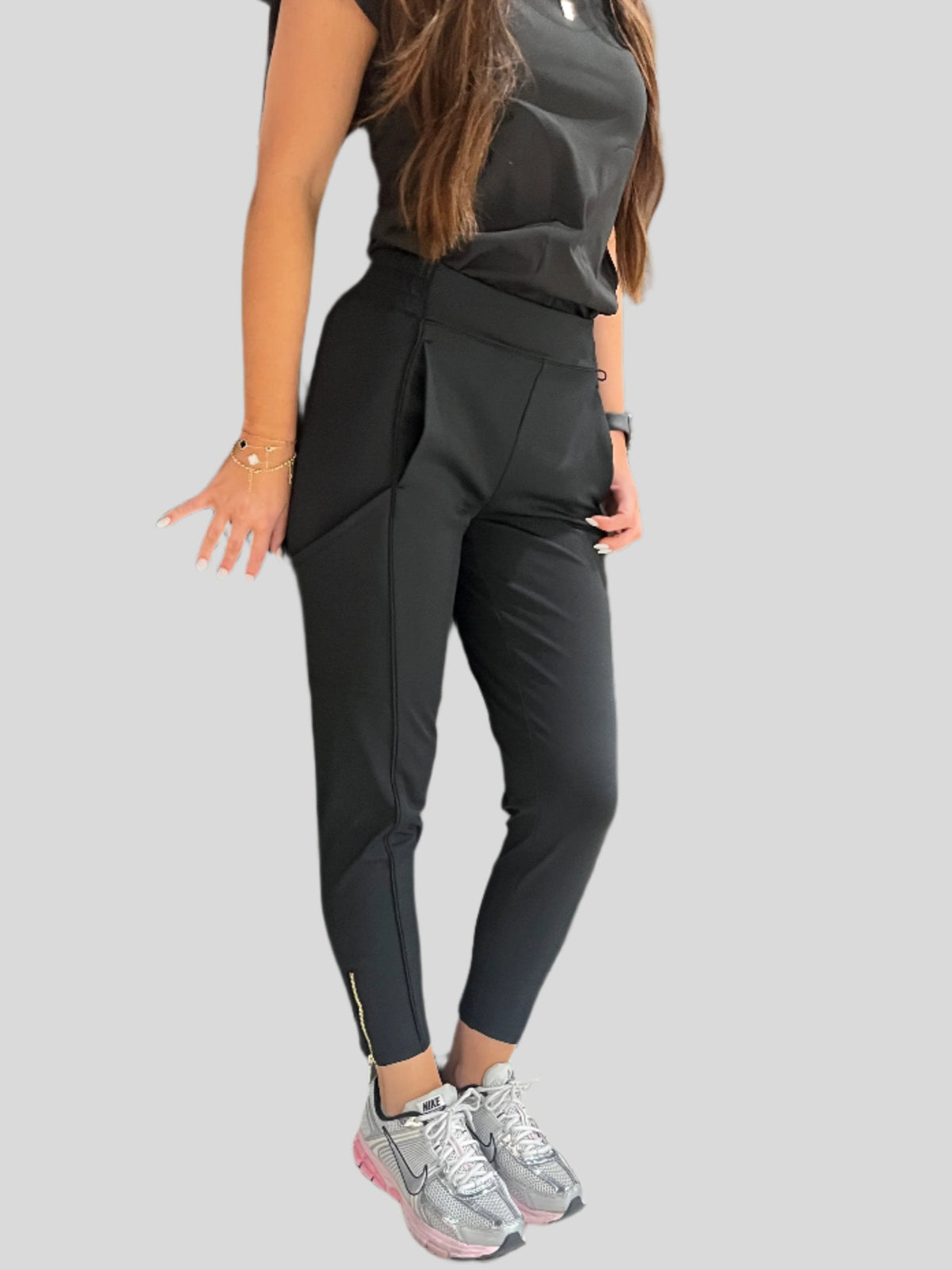 Women's Black Scrub Joggers