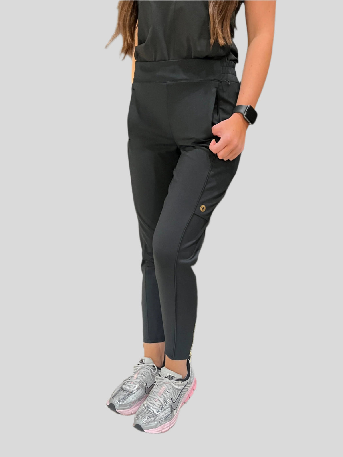 Women's Black Scrub Joggers