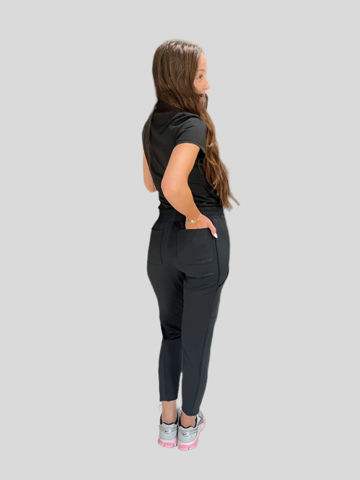 Women's Black Scrub Joggers