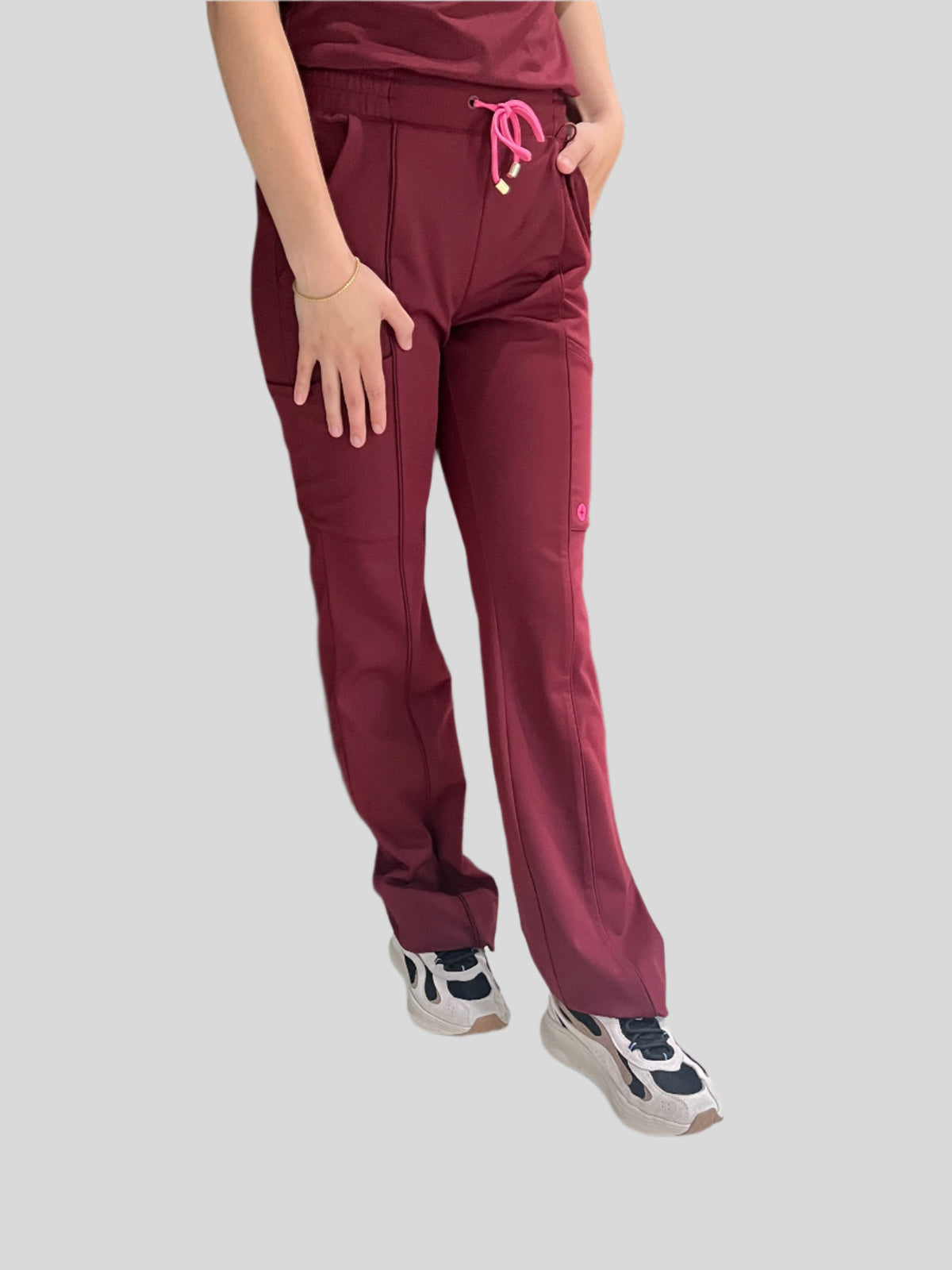 Women’s Burgundy Straight Leg Pants