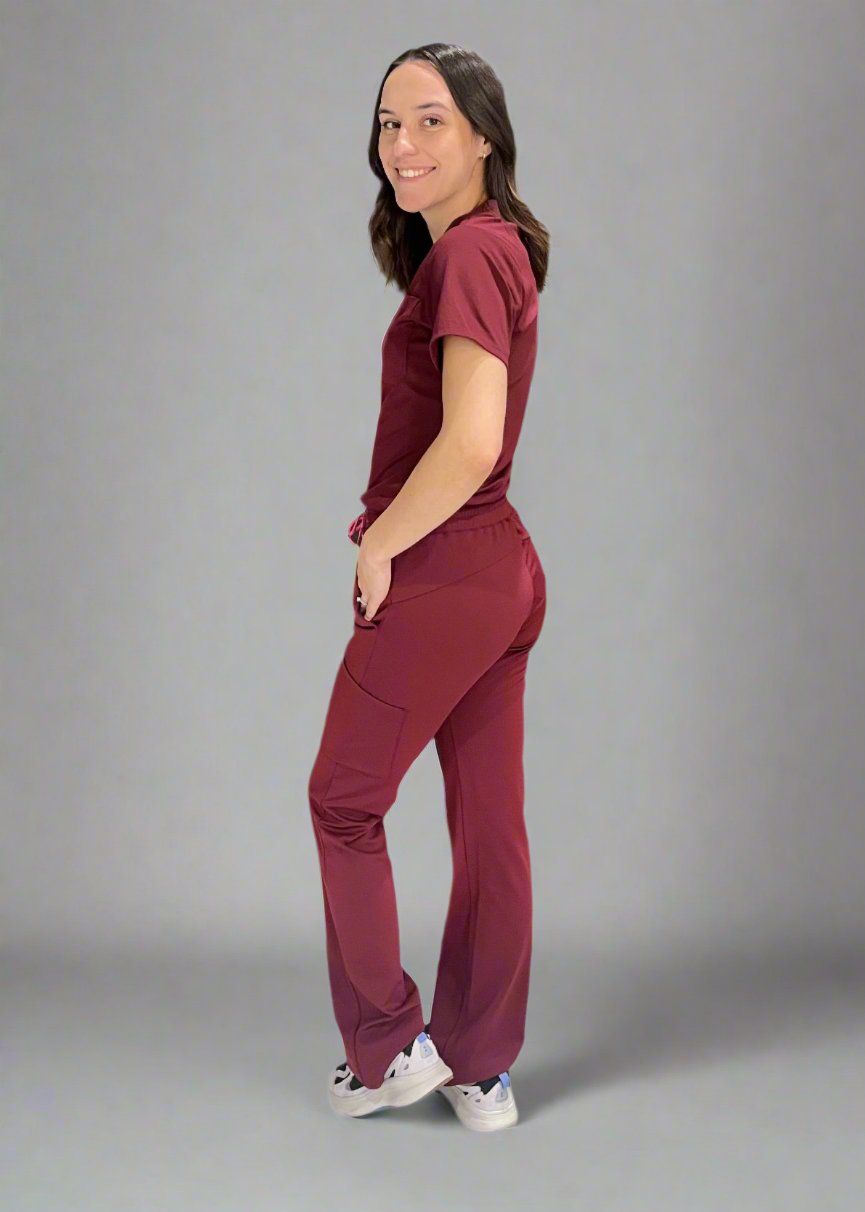 Women’s Burgundy Straight Leg Pants