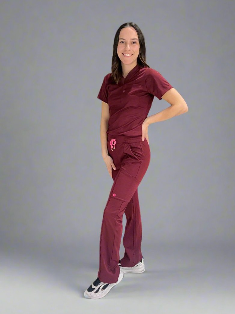 Women’s Burgundy Straight Leg Pants