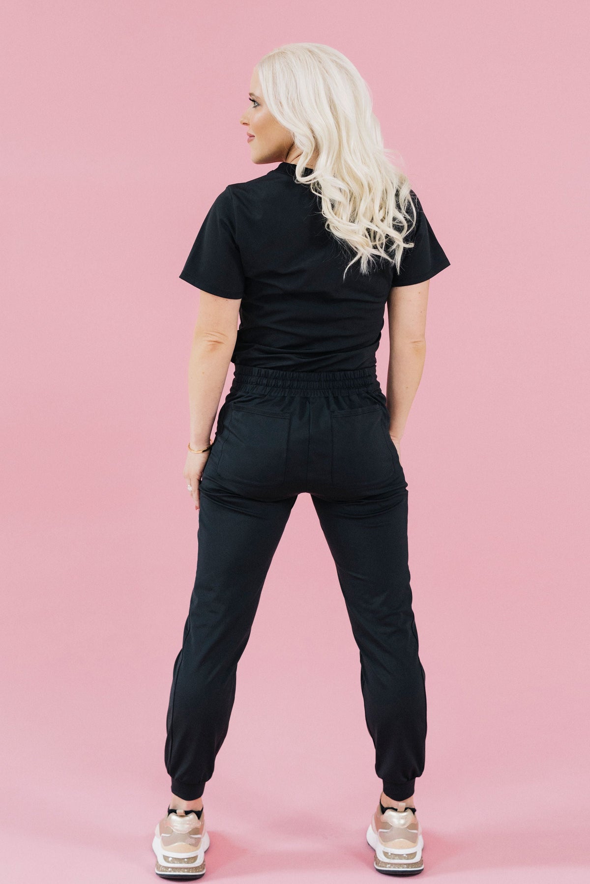 Women's Black Scrub Joggers