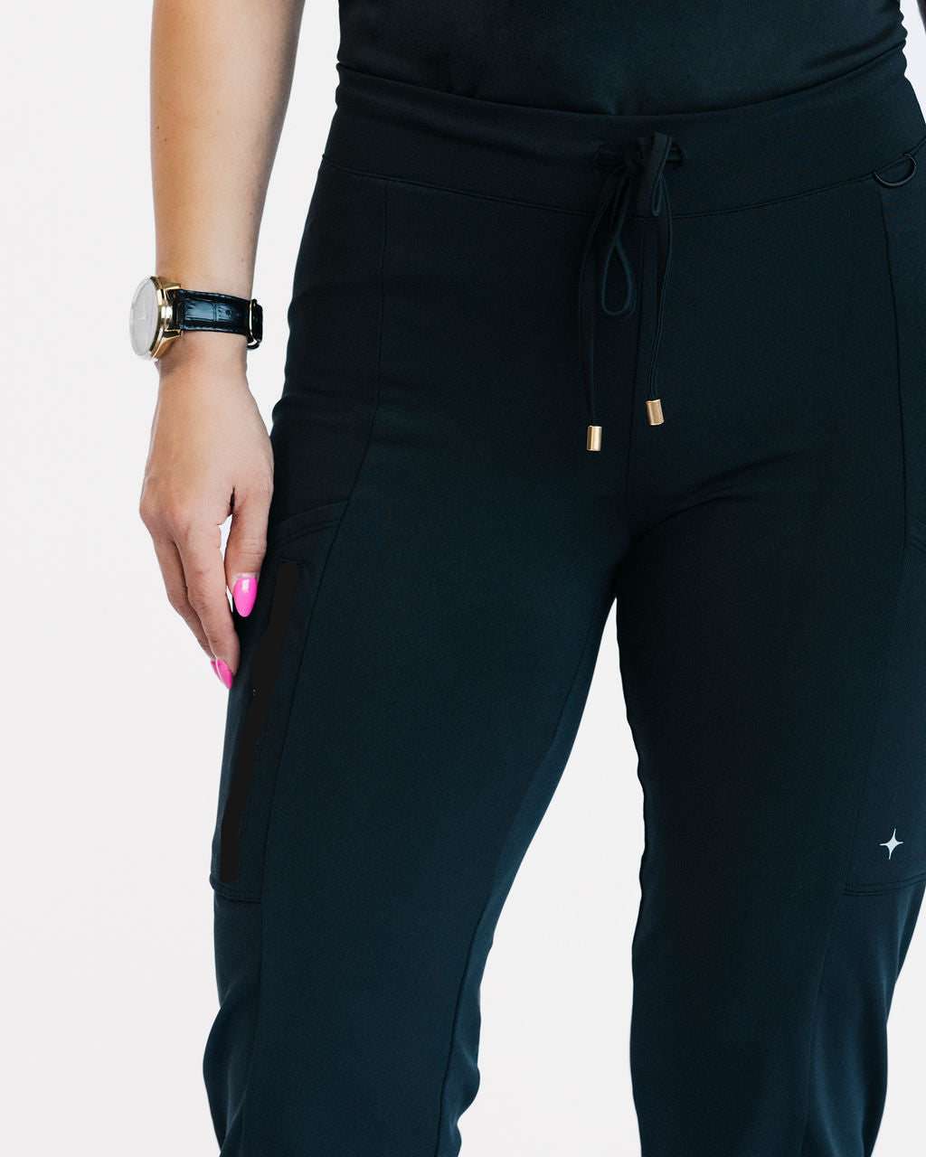 Women's Black Scrub Joggers